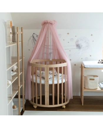 Baldacchino in tulle per lettino + supporto incluso - Rosa