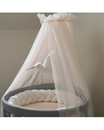 Baldacchino in tulle per lettino + supporto incluso - Champagne