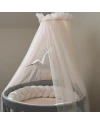 Baldacchino in tulle per lettino + supporto incluso - Champagne