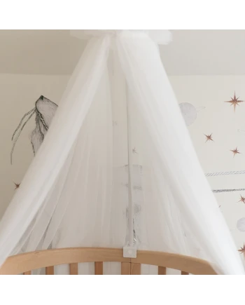 Baldacchino in tulle per lettino + supporto incluso - Ecru