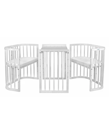 Lettino 7 in 1 con materasso Bianco | Waldin