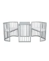 Lettino 7 in 1 con materasso Grigio | Waldin