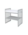 Lettino Ovale 7in1 con Materasso - Grigio | Waldin