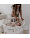 Owalne, drewniane łóżeczko 7w1 Waldin®