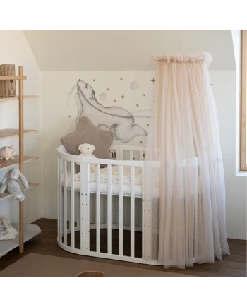 Lettino Ovale 7in1 con Materasso - Bianco | Waldin®