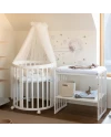 Lettino Ovale 7in1 con Materasso - Bianco | Waldin®