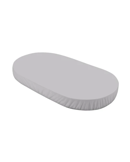 Lenzuolo con angoli in cotone biologico 124x73 cm – Ovale Grigio