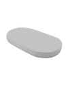 Lenzuolo con angoli in cotone biologico 123x73 cm – Ovale Grigio