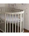 Lenzuolo con angoli in cotone biologico 124x73 cm – Ovale Grigio