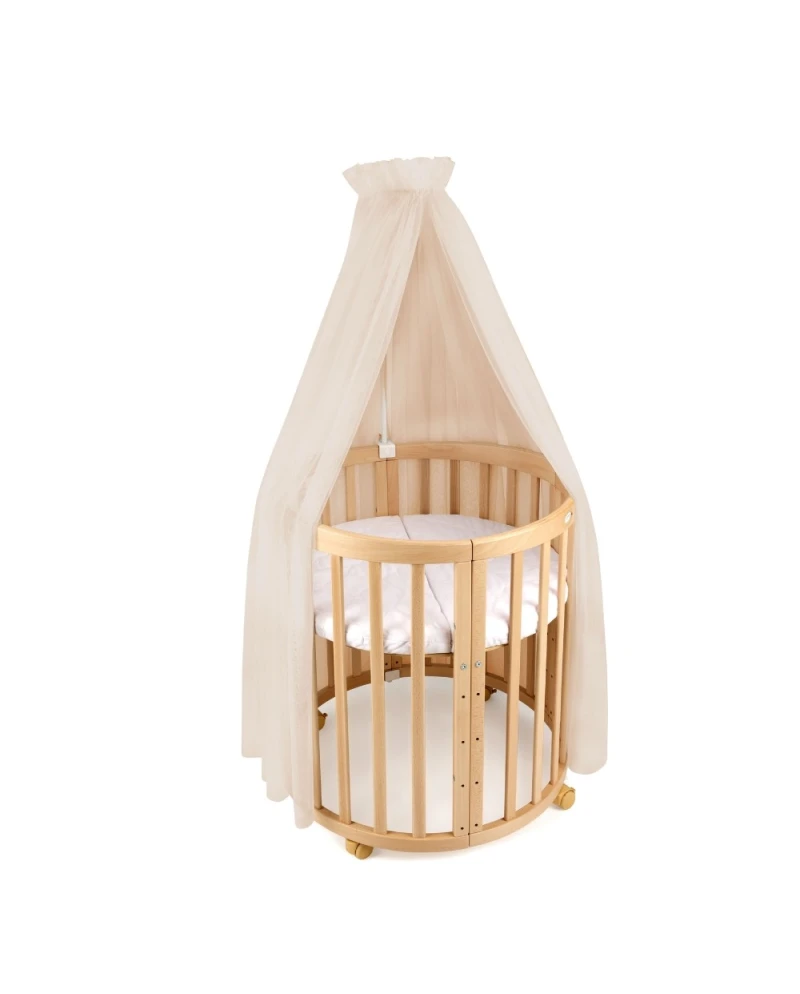 Baldacchino in tulle per lettino + supporto incluso - Beige