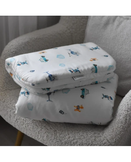 Cuscino in bambù per bambini 60x40 – Polizia | Waldin