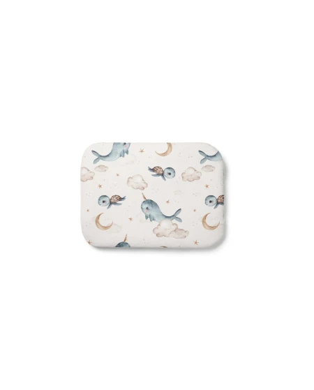 Cuscino in bambù per bambini 30x40 – Balene | Waldin
