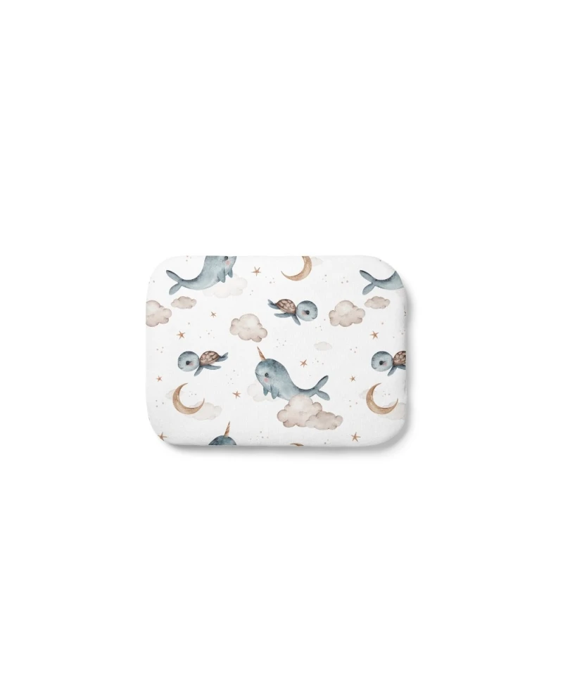 Cuscino in bambù per bambini 30x40 – Balene | Waldin