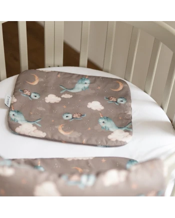 Cuscino in bambù per bambini 30x40 – Balene | Waldin