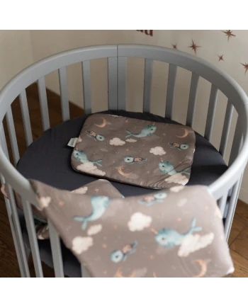 Cuscino in bambù per bambini 30x40 – Balene | Waldin