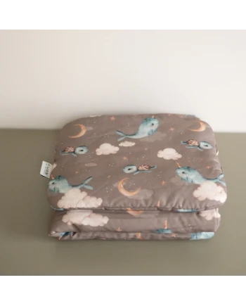 Cuscino in bambù per bambini 30x40 – Balene | Waldin