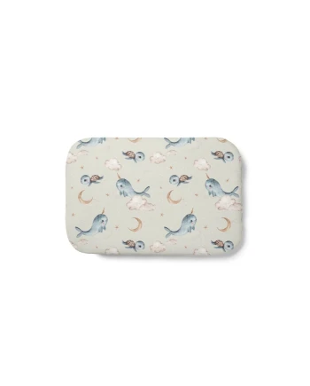 Cuscino in bambù per bambini 60x40 – Balene | Waldin