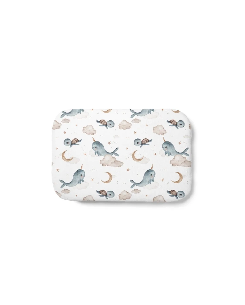 Cuscino in bambù per bambini 60x40 – Balene | Waldin