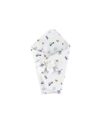 Copertina in bambù per neonati 75x75 cm + nastro per sacco nanna Polizia