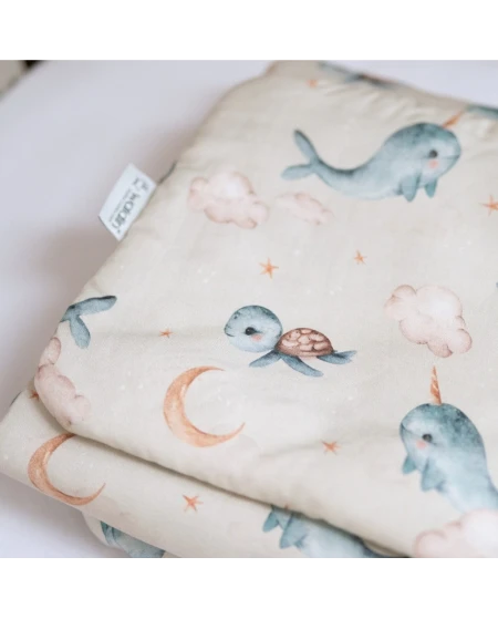 Copertina in bambù per neonati 75x75 cm + nastro per sacco nanna