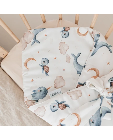 Copertina in bambù per neonati 75x75 cm + nastro per sacco nanna