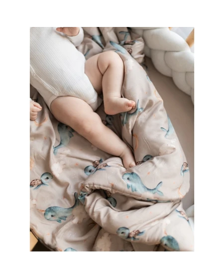 Copertina in bambù per neonati 75x75 cm + nastro per sacco nanna