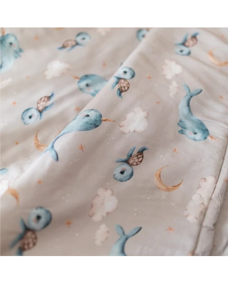 Copertina in bambù per neonati 75x75 cm + nastro per sacco nanna