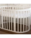 Lettino Ovale 7in1 con Materasso - Bianco | Waldin®