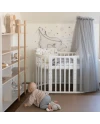 Lettino Ovale 7in1 con Materasso - Bianco | Waldin®
