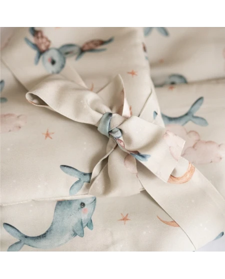 Copertina in bambù per neonati 75x75 cm + nastro per sacco nanna