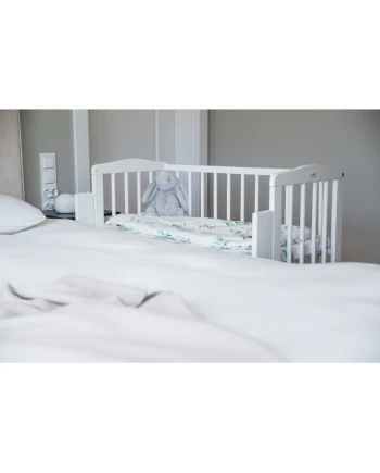 Lettino 2 in 1 con materasso - Bianco | Waldin