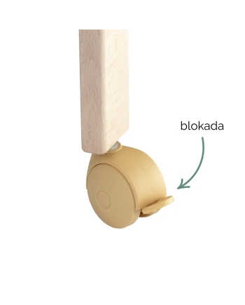 Lettino 2 in 1 con materasso - naturale