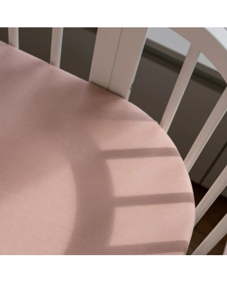 Lenzuolo con angoli in cotone 93x65 per lettino 5in1 Rosa Waldin