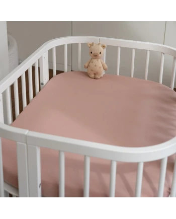 Lenzuolo con angoli in cotone 93x65 per lettino 5in1 Rosa Waldin