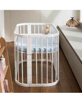 Lenzuolo con angoli in cotone biologico 93x65 per lettino 5in1 Waldin