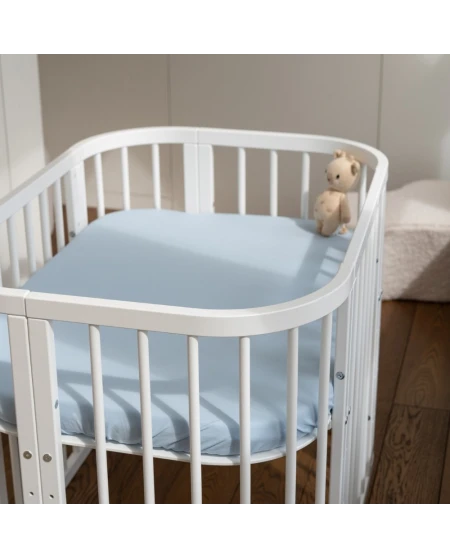Lenzuolo con angoli in cotone biologico 93x65 per lettino 5in1 Waldin