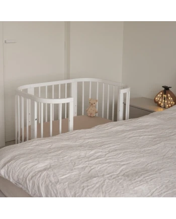 Lettino bianco 5 in 1 con culla | Waldin