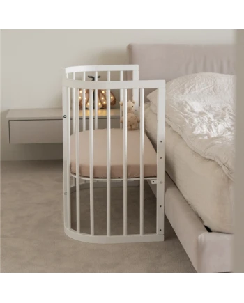 Lettino bianco 5 in 1 con culla | Waldin