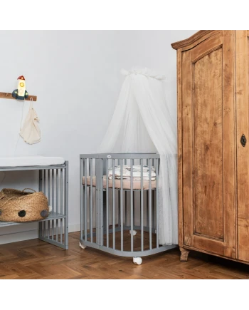 Lettino 7 in 1 con materasso Grigio | Waldin