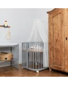 Lettino 7 in 1 con materasso Grigio | Waldin