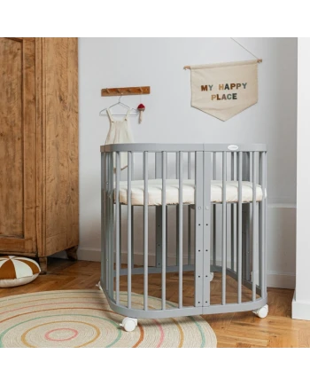 Lettino 7 in 1 con materasso Grigio | Waldin