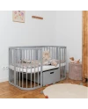 Lettino 7 in 1 con materasso Grigio | Waldin