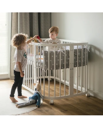 Lettino 7 in 1 con materasso Bianco | Waldin
