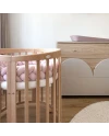 Paracolpi treccia in velluto per lettino - Rosa Antico | Waldin
