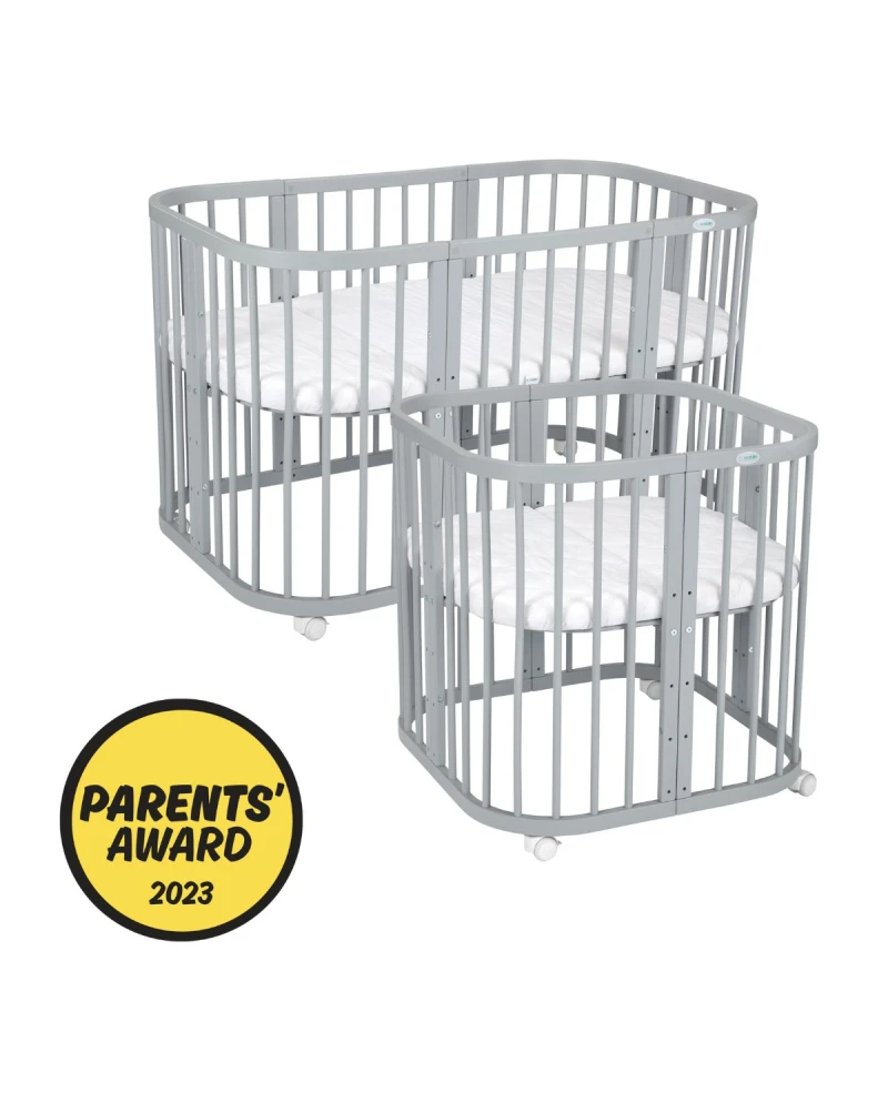 Lettino 7 in 1 con materasso Grigio | Waldin Lettino 7 in 1 con materasso Grigio | Waldin