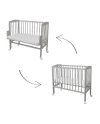 Lettino 2in1 con materasso - Grigio | Waldin