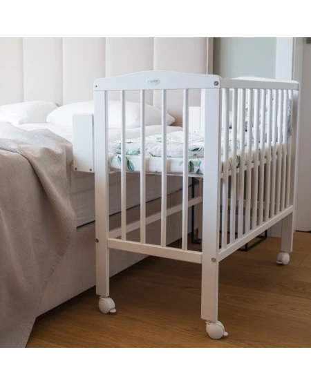 Lettino 2 in 1 con materasso - Bianco | Waldin