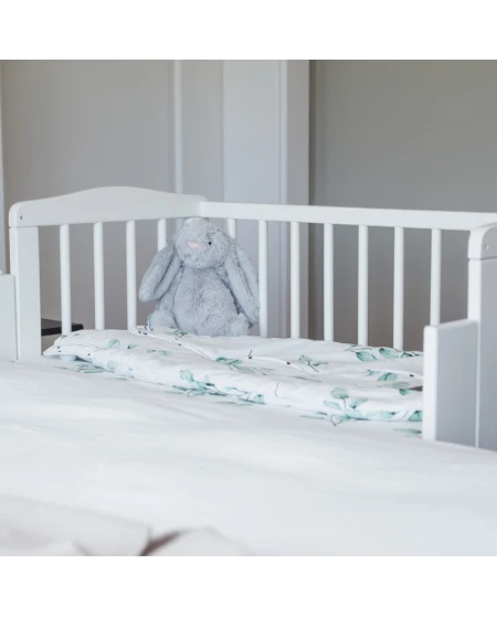 Lettino 2 in 1 con materasso - Bianco | Waldin