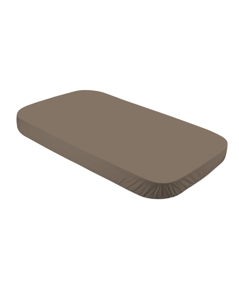 Lenzuolo con angoli in cotone 124x73 cm – Taupe | Waldin