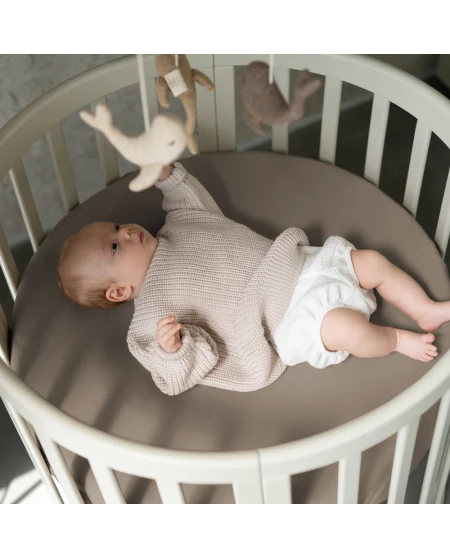 Lenzuolo con angoli in cotone biologico 73x73 cm – Ovale WALDIN